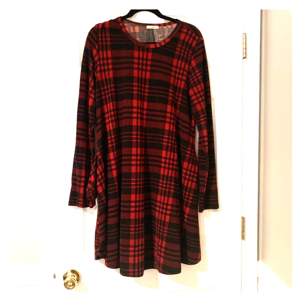 Plaid swing dress